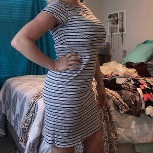 Black and White Sharagano Dress